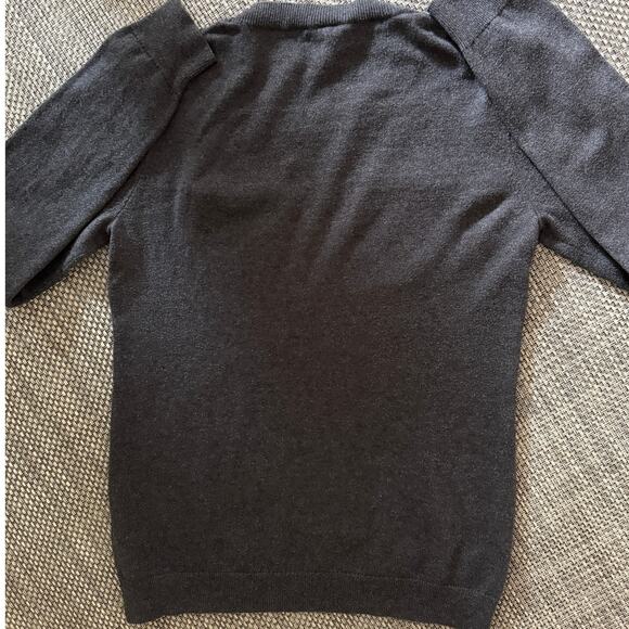 J.CREW Mercantile Merino Wool Crewneck Intarsia French Bulldog Sweater S Gray - Picture 3 of 6